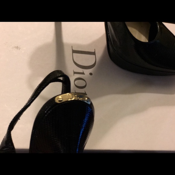 Black Sexy DIOR heels with GOLD HARDWARE - Picture 3 of 3